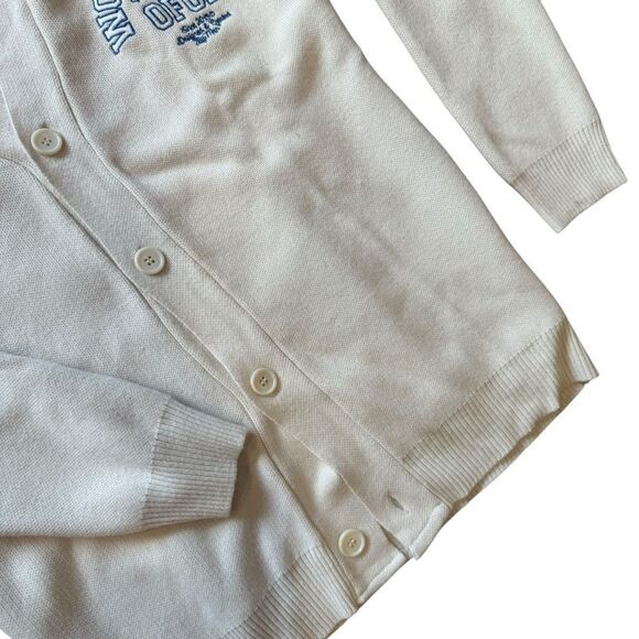 BoohooMAN x DaBaby Worldwide Official Cream Knit Cardigan Letterman Sweater - Picture 6 of 6